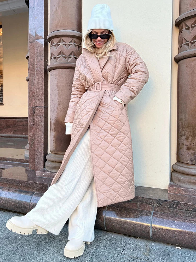 Fall Winter Long Sleeve Parkas Quilted Coats and Jackets