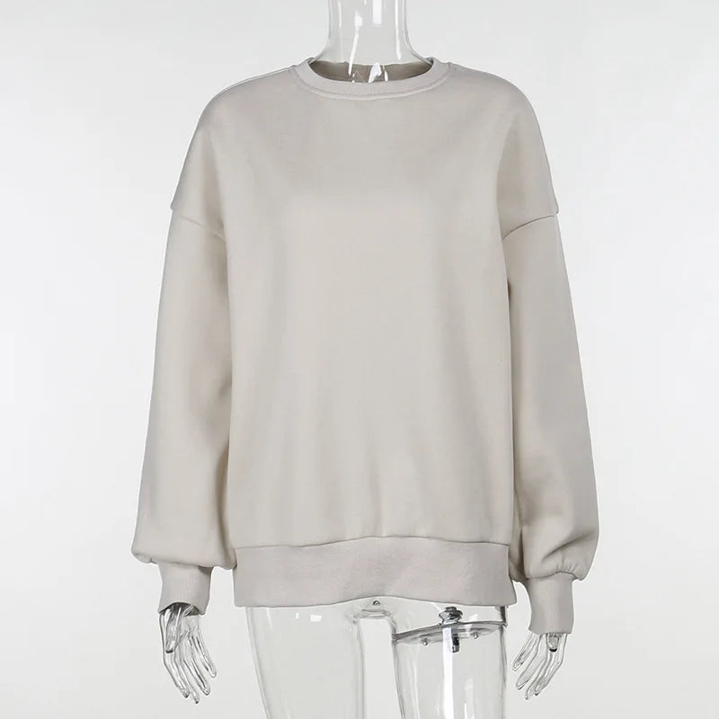 Long Sleeve Top Letters Pattern Pullovers Sweatshirt