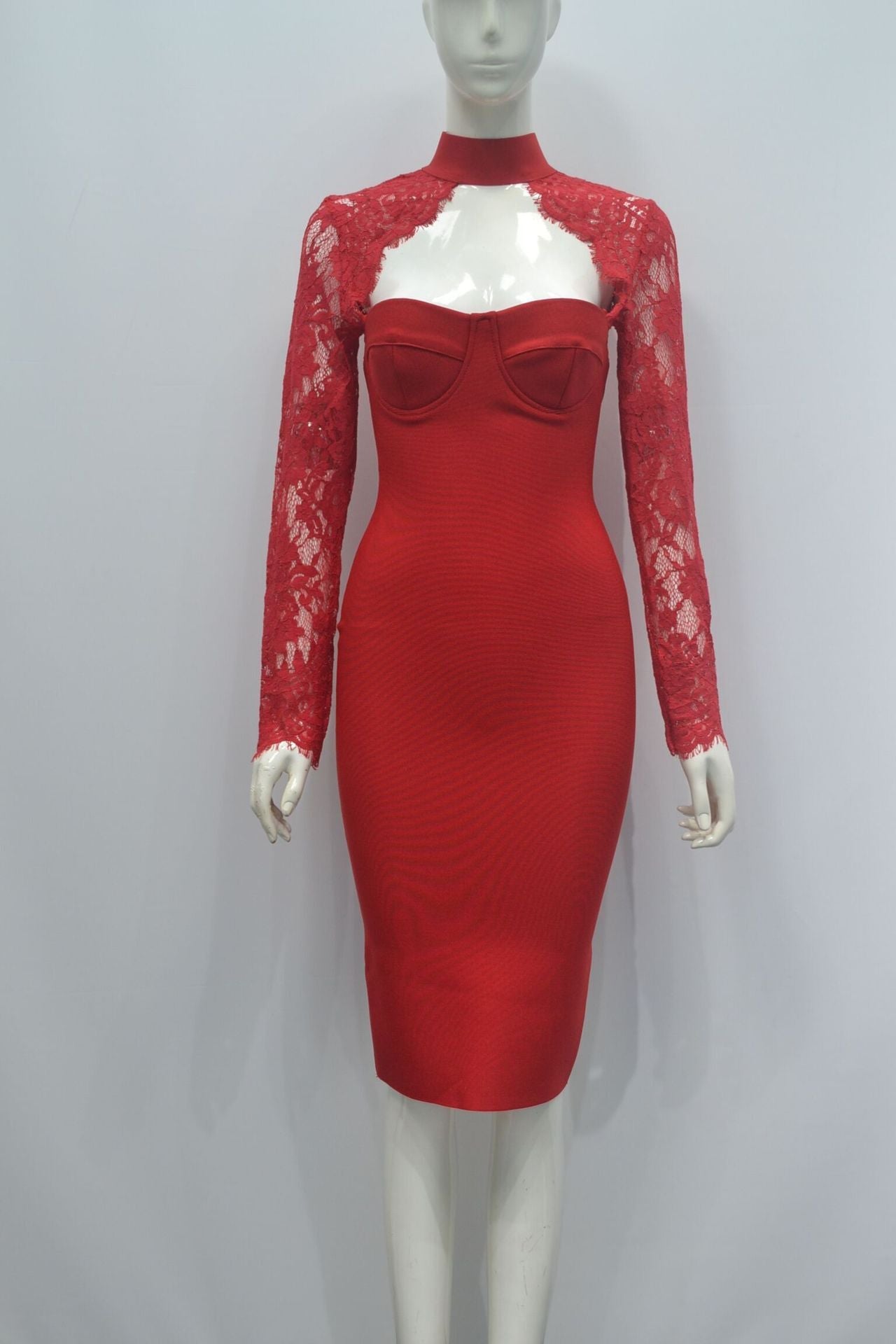 Lace Halterneck Dress