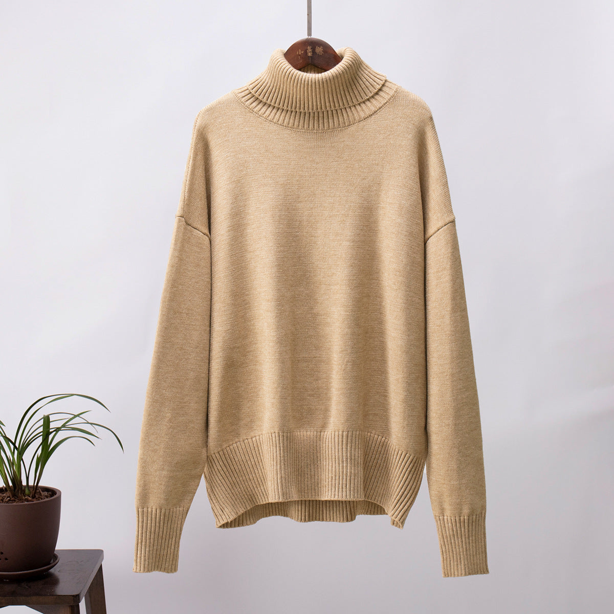 Turtleneck Oversized Casual Knitted Sweater