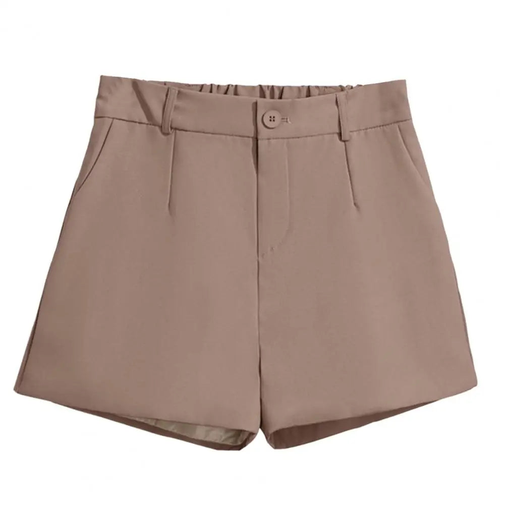 High-Waisted Casual Tailored Shorts