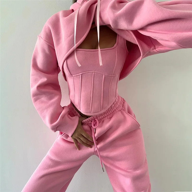 Hooded Corset Top and Pant Set