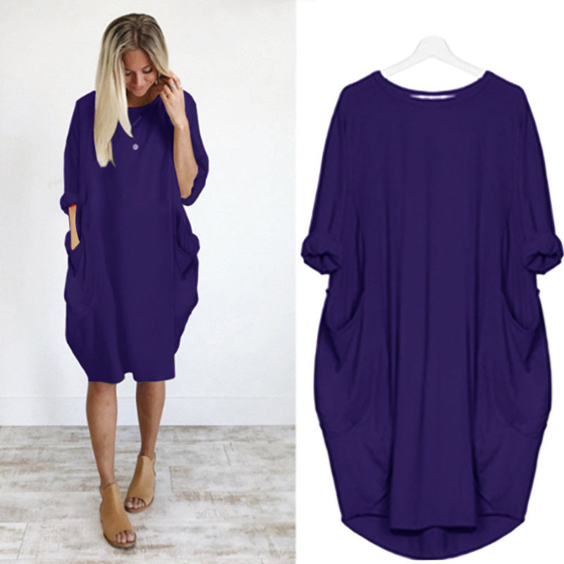 Pocket Long Sleeve Dress