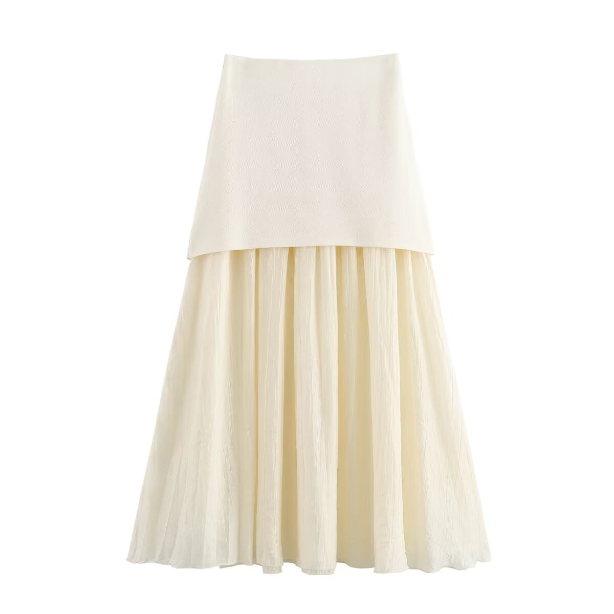 Gold Button Knit Vest and Skirt Two-Piece Set