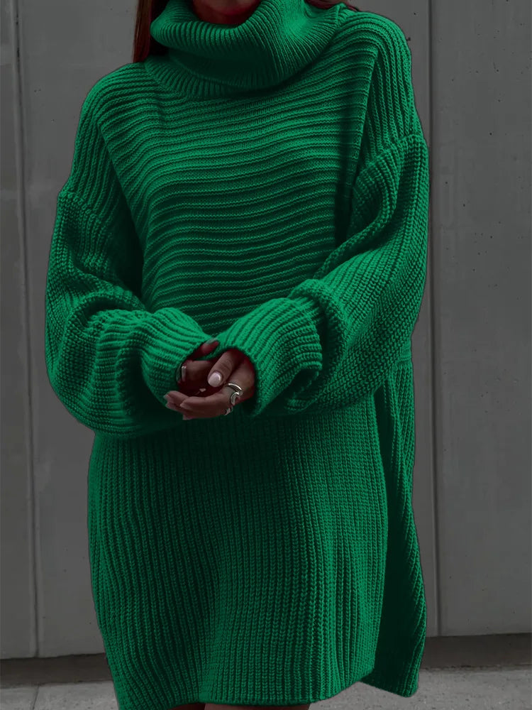 Turtleneck Knitted Pullover Sweater