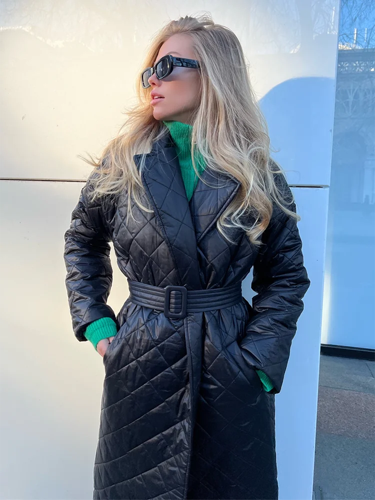 Fall Winter Long Sleeve Parkas Quilted Coats and Jackets