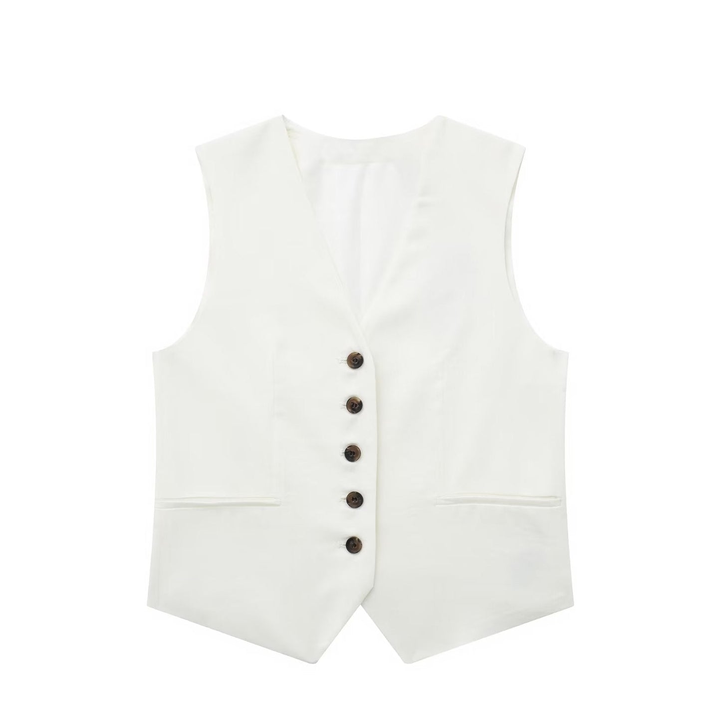 Casual Linen Blend Vest Top + Shorts