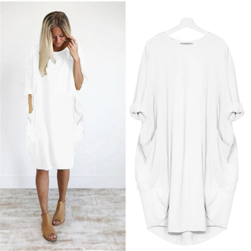 Pocket Long Sleeve Dress