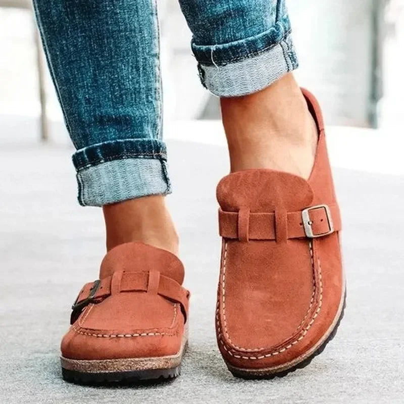 Round Head Low Heel Sandals