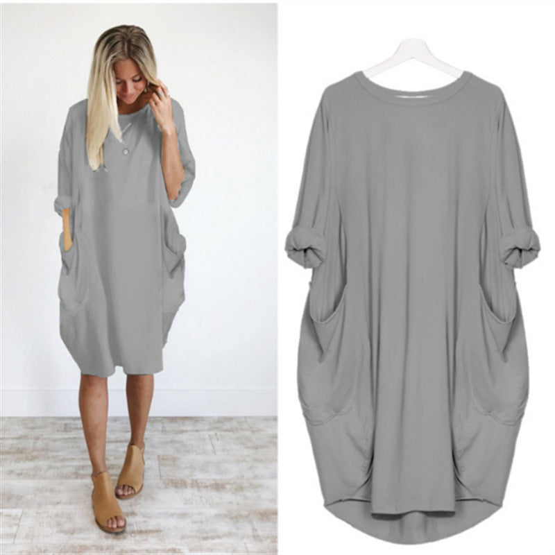 Pocket Long Sleeve Dress