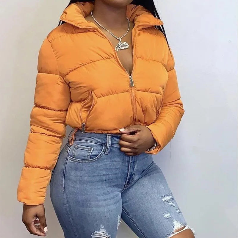 Solid Down Puffer Jacket - Fall/Winter Coat