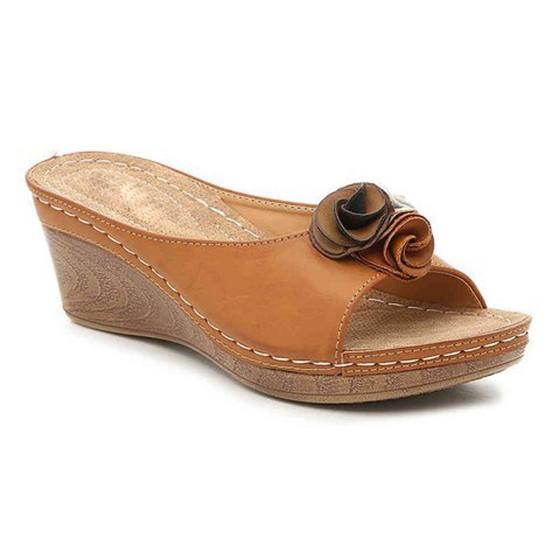 Floral Platform Sandals