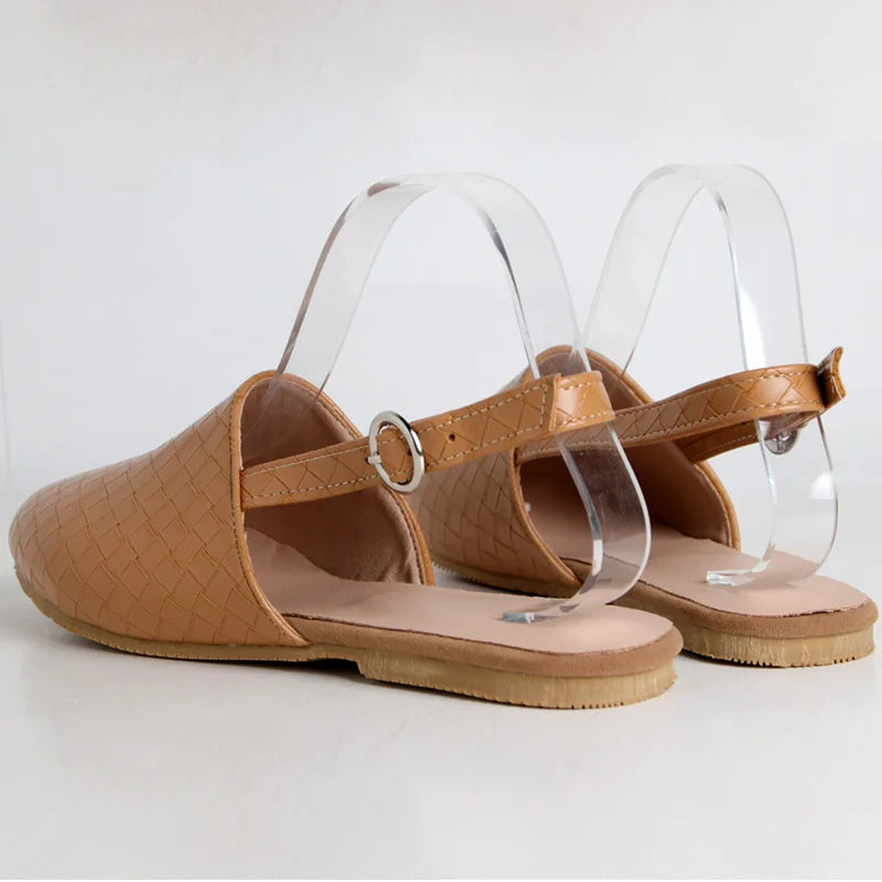 Buckle Strap Flat Sandals