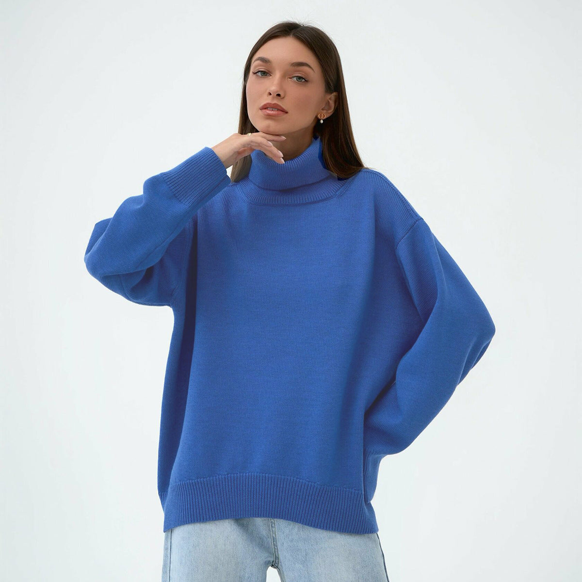 Turtleneck Oversized Casual Knitted Sweater