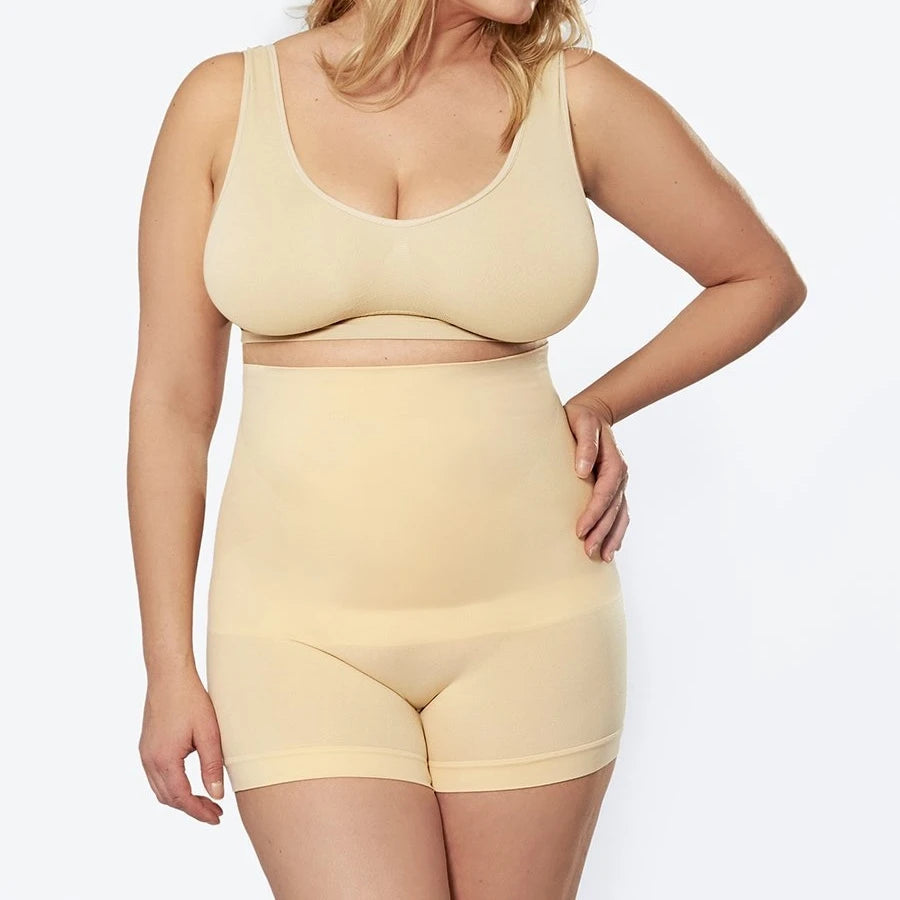 High-Waisted Sculpting Shorts - Hip Lift Control