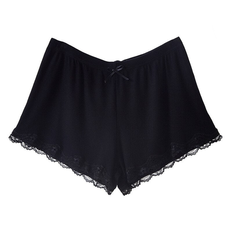 Lace Solid Safety Shorts